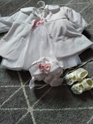  Ubranko do chrztu chrzest sukienka płaszczyk 62 