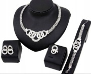 Zestaw biżuteria nowa naszyjnik bransoletka pierścionek kolczyki Reserved 