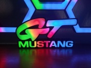 Podświetlany led napis GT Mustang RGB LED | Dekoracja 3D | Lampka