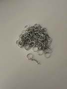Zestaw 84 szt Brelok Baza Kółko Zbrojenie Srebrne Biżuteria Handmade