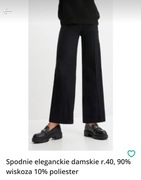 Spodnie  eleganckie damskie r.40, 90% wiskoza 10% poliester