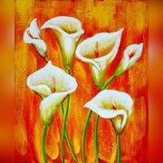 49b CANTEDESKIA obraz na płótnie ręcznie malowany