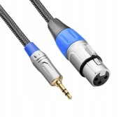 TISINO KABEL MIKROFONOWY MINI JACK XLR 3.5mm 3M