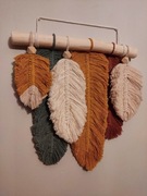 Makrama liście sznurek bawełniany prezent babci