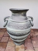 Dzban ceramiczny z wyduszanymi wzorami, wys.45 cm, niespotykany