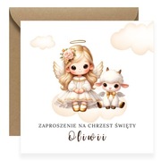 SKŁADANE ZAPROSZENIE NA CHRZEST ŚWIĘTY 16