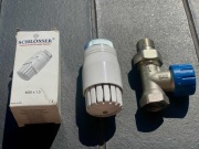 Głowica termostatyczna SCHLÖSSER Diamant + zawór prosty M30x1.5