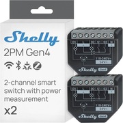 Shelly 2PM Gen4 – 2 sztuki - inteligentny przełącznik przekaźnika Wi-Fi