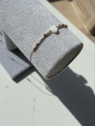 Bransoletka na różowym sznureczku delikatna na prezent handmade jaspis