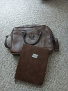 Torba męska skórzana A.Moss z wkladką na dokumenty