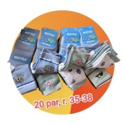 20 par skarpety skarpetki dziecięce Bixtra r. 35-38