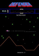 Defender - klasyka gier video - pixel art poster 30x45cm