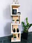 DREWNIANA półka stojąca, regał, kwietnik, 0172