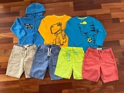Zestaw ubrań dla chłopca spodenki bluzy 5-10-15 H&M Smyk 7 szt. rozm.116