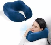 Poduszka podróżna niebieska
