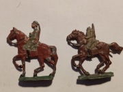 stara zabawka figurka żołnierz na koniu 2 szt. prawdopodobnie lata 30