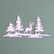 Scrapki Papierowe - Jeleń Las Drzewa 2 szt.