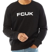 French Connection Męska FCUK Bluza Sportowa Czarna M