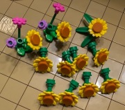 Lego Kwiatki, elementy, kompozycje, słoneczniki