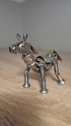 Koń metalowa figurka rzeźba handmade 