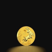 Złota moneta 1/20 uncji. Rok królika 