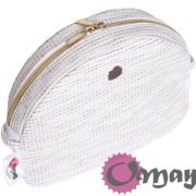 organizer do Obag MOON LIGHT plecionka szara Złoto 2 kieszenie wkład OMAY