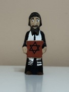 RĘCZNIE RZEŹBIONA FIGURKA DREWNIANA ŻYD - MAŁA 8CM - RÓŻNE MOTYWY