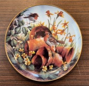 Śliczny Talerz ozdobny porcelanowy seria ptaki ptak RUDZIK ROBIN