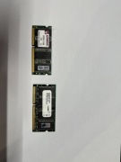 2x pamięć RAM SDRAM SO-DIMM 128MB PC100/PC133 – Kingston + TISB