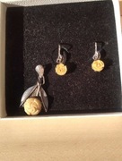 Kolczyki zawieszka wisiorek srebro 925(1) wms (Warmet) prl