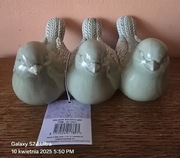 Figurki ceramiczne kolekcjonerskie NOWE. Ptaszki 3szt.