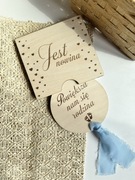 Drewniana Tabliczka Powiadomienie Informacja o Ciąży Personalizacja