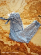 Spodnie cienki jeans, dziewczynka r.128,  szkoła