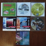 Zestaw DVD, CD, projekty domów itp.