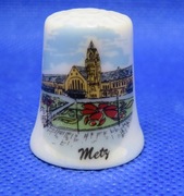 Naparstek Kolekcjonerski Porcelanowy Metz Francja 