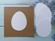 Scrapki jajka XL 9,7cm 5szt, papier mixmedia