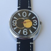Nowy Klasyczny Zegarek Raketa Black ZERO Kopiernik. 41mm