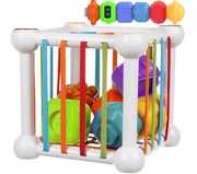 Kostka Elastyczna Sensoryczna Sorter Kwadrat Gumki Edukacyjna Montessori