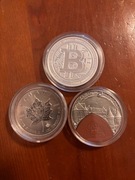 6 srebrnych monet, 4 uncje i 2x zamek w malborku