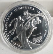 10 zł 2010  VANCOUVER 2010  Ag 925  Olimpiada  NBP  UNC