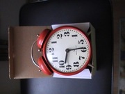 Zegar budzik PRL -Czerwony  Made in Poland