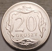 20 gr groszy 2019r. stal powlekana mennicze