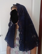 Sprzedam Koronkowe Mantylki (ecru, granatowe, róż)