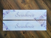 Tablice  na ślub rodzice swiadkowie mloda para dekoracja 2 szt 3 wzory 