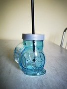 Kubek ptak dla dzieci  z rurką szklany 