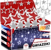 Girlanda gwiazdki świąteczne 120 Led