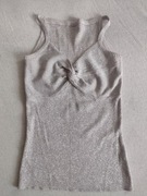 Bluzka XS S 34 36 błyszcząca srebrna nitka sylwester wesele karnawał