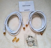 Zestaw 2 Kabli  tv satelitarnych ank sk 135 K 1,5m F-F