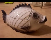 Waza ceramiczna w kształcie ryby