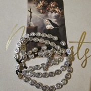 Różaniec św.Rity z Cascia metalowy 